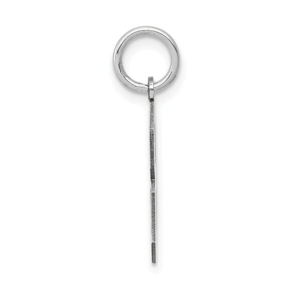 14k White Gold, Jersey Collection, Medium Number 8 Pendant